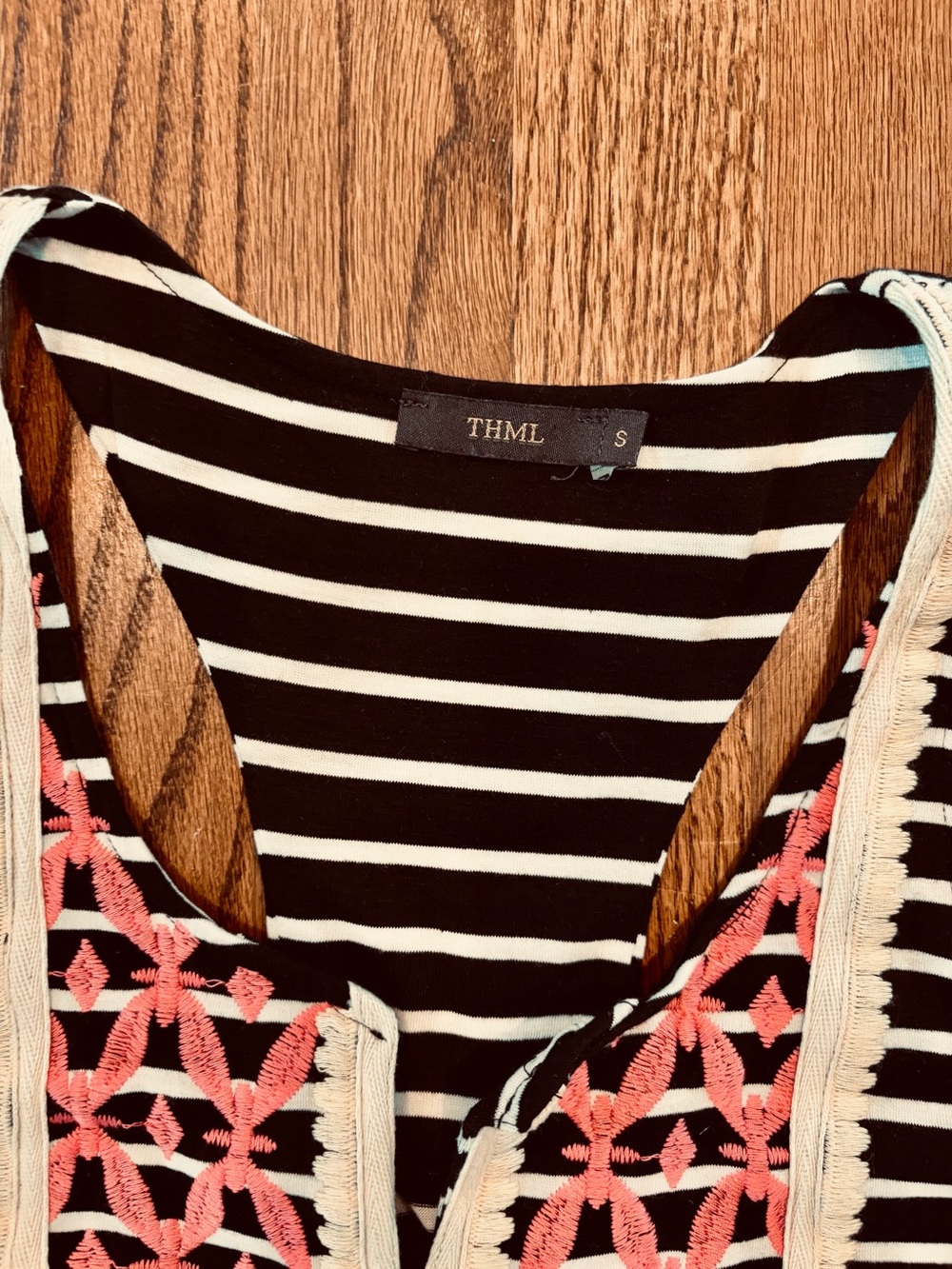 THML Striped Embroidered Racerback Tank Top Size S - Picture 10 of 10
